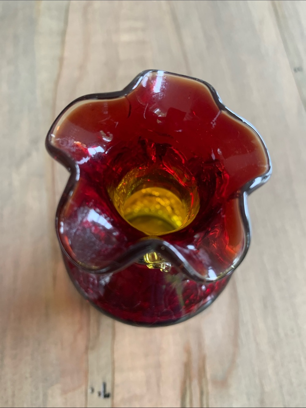Crackle  Glass Vase - Picture 10 of 11
